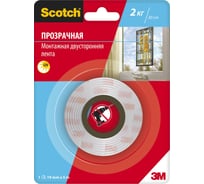 Монтажная клейкая лента SCOTCH 40041950CEE прозрачная, 19 мм х 5 м 7100090713