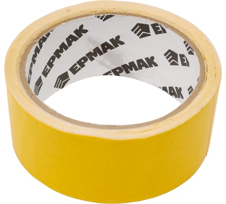 Двухсторонняя клейкая лента ЕРМАК 38 мм х 10 м, полипропилен, инд. упаковка 669-191