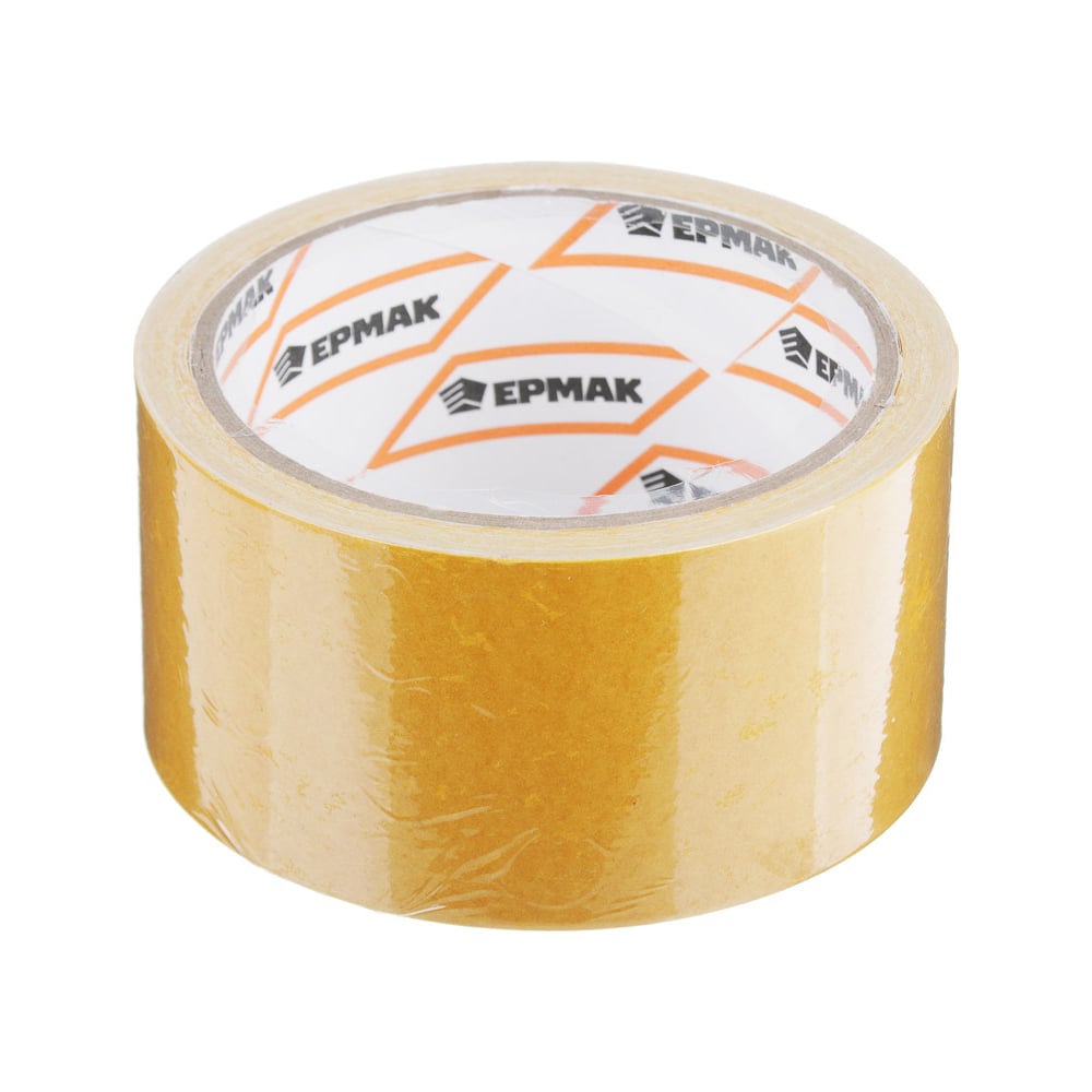 Двухсторонняя клейкая лента ЕРМАК 48 мм х 10 м, полипропилен, инд ...