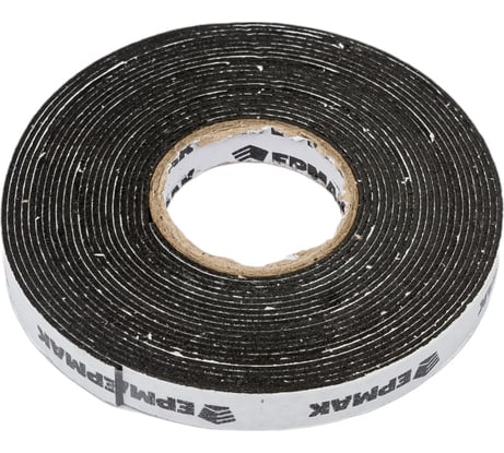 Монтажная 2-х сторонняя клеящая лента ЕРМАК для АВТО, 12 мм x 5 м, черная 472-016