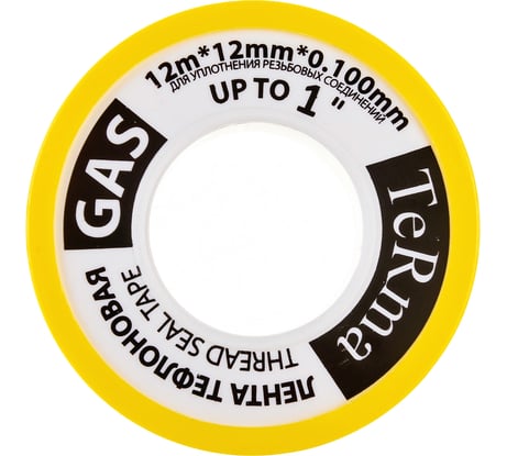 ФУМ лента для газа Terma 1", 12 м х 12 мм х 0.1 мм 20155