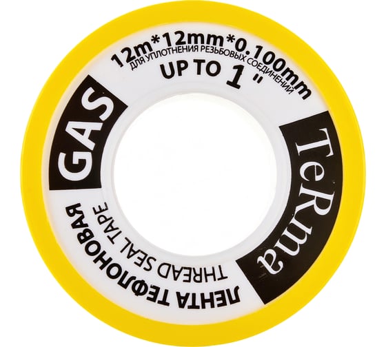 ФУМ лента для газа Terma 1", 12 м х 12 мм х 0.1 мм 20155