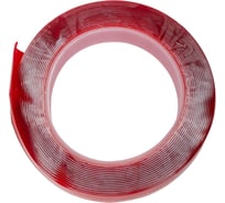 Акриловая двусторонняя клейкая лента Holex 19 мм х 5 м, 1 мм, прозрачная, блистер HAS-93892