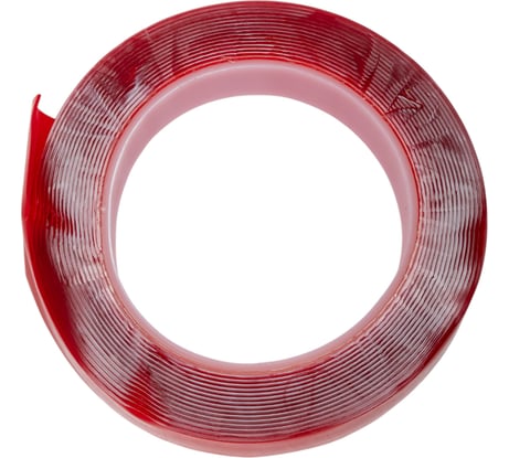 Акриловая двусторонняя клейкая лента Holex 19 мм х 5 м, 1 мм, прозрачная, блистер HAS-93892