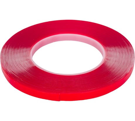 Акриловая двусторонняя клейкая лента Holex 9 мм х 10 м, 1 мм, прозрачная, блистер HAS-93915