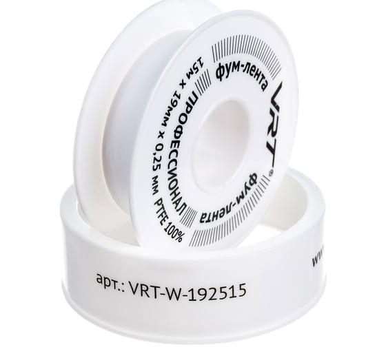 ФУМ лента для воды VRT 19 мм х 0,25 мм х 15 м 530754