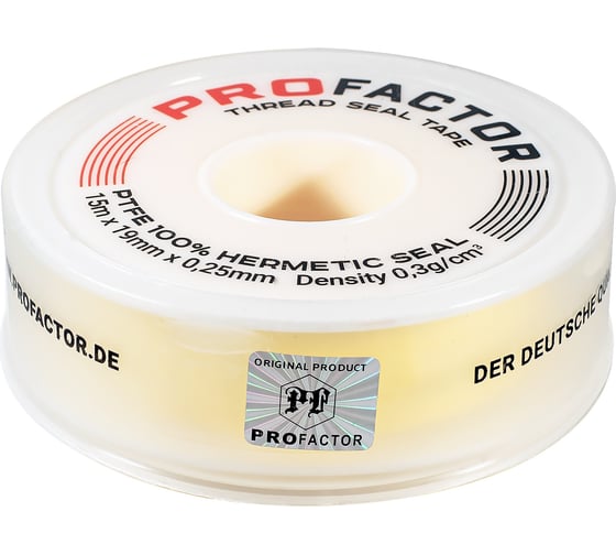 ФУМ лента PROFACTOR PF Professional желтая Ф85 мм 19мм х 0,25мм х 15м PF FE 531
