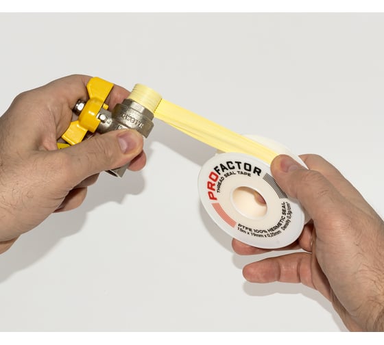ФУМ лента PROFACTOR PF Professional желтая Ф85 мм 19мм х 0,25мм х 15м PF FE 531