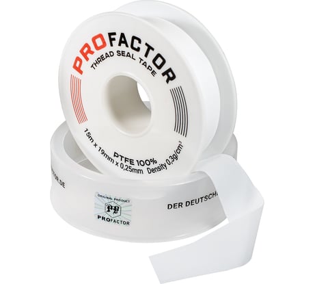 ФУМ лента PROFACTOR PF Professional белая Ф85 мм 19мм х 0,25мм х 15м PF FE 530