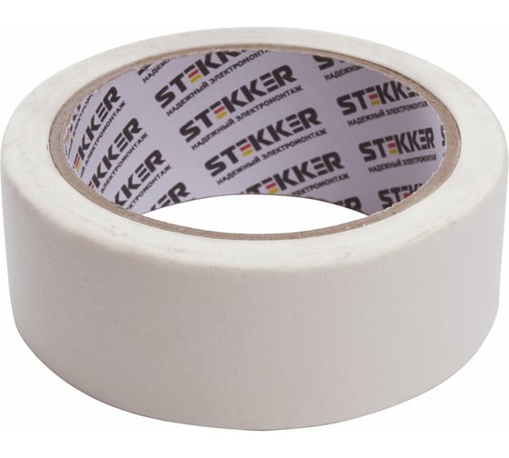 Малярная лента STEKKER INTP7-48-25 48 мм, длина 25 м, на бумажной основе, белая 39152