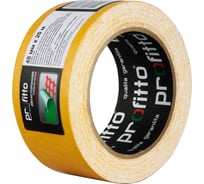 Клейкая лента Profitto двухсторонняя 48ммх20м, ткань, индивидуальная упаковка (36рул/кор) 55789