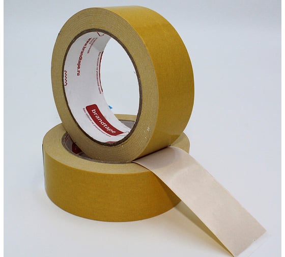 Двухсторонняя клейкая лента Brandtape полипропилен 19мм х 25м (упаковка 3 шт.) 4631178306593 1