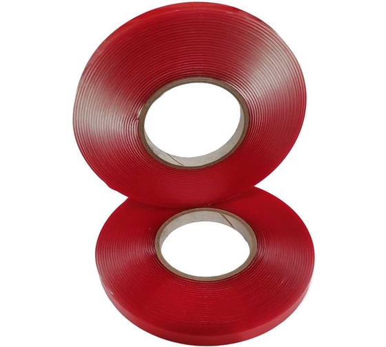 Двусторонняя клейкая лента Биком на основе вспененного акрила прозрачная 6ммх5м (2 ролика в упаковке) 600820 1