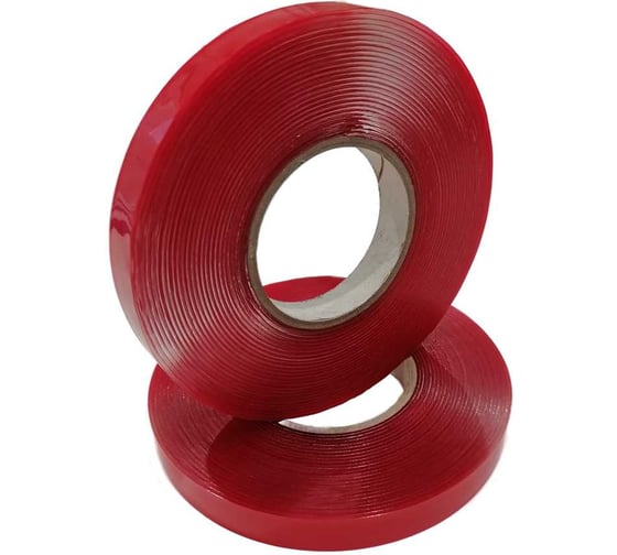 Двусторонняя клейкая лента Биком на основе вспененного акрила прозрачная 10ммх5м (2 ролика в упаковке) 600821 1