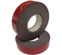 Двусторонняя клейкая лента Биком на основе вспененного акрила серая 20ммх5м (2 ролика в упаковке) 600819