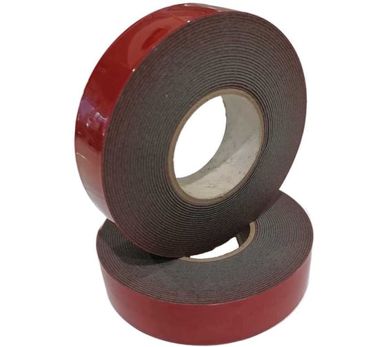 Двусторонняя клейкая лента Биком на основе вспененного акрила серая 20ммх5м (2 ролика в упаковке) 600819 1