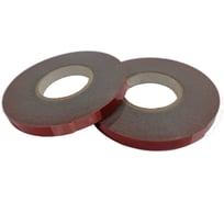 Двусторонняя клейкая лента Биком на основе вспененного акрила серая 8ммх5м (2 ролика в упаковке) 600818