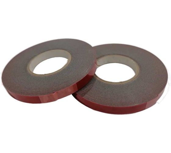 Двусторонняя клейкая лента Биком на основе вспененного акрила серая 8ммх5м (2 ролика в упаковке) 600818 1