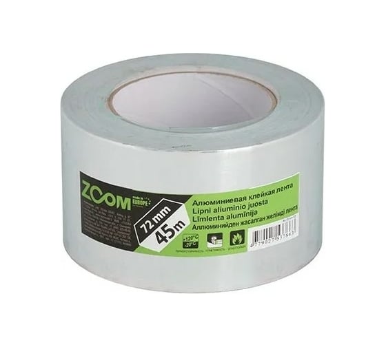 Алюминиевая клейкая лента ZOOM 72 мм x 45 м 02-5-5-102