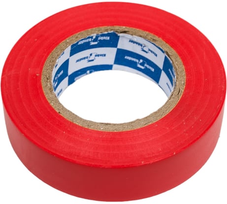 Изолента Klebebander ПВХ, 19 мм х 20 м, 130 мкм, 4 Кв, красная 122309