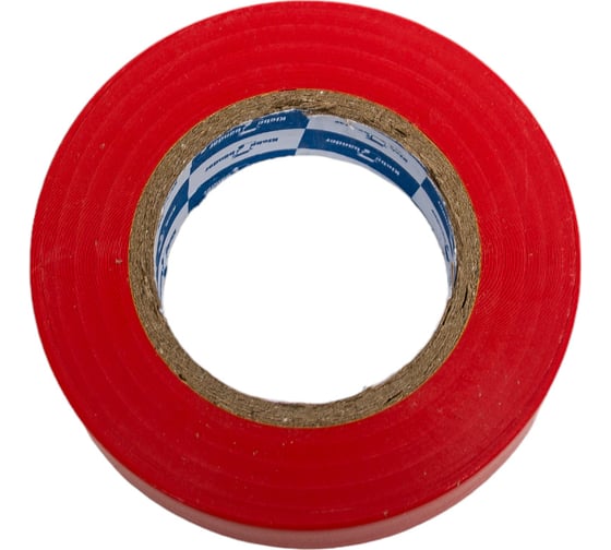Изолента Klebebander ПВХ, 19 мм х 20 м, 130 мкм, 4 Кв, красная 122309