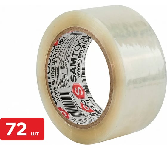 Скотч прозрачный SAMGRUPP 50 мм х 100 м 72 шт SAMC-075050100-72