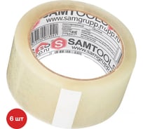 Скотч прозрачный SAMGRUPP 50 мм х 50 м 6 шт SAMC-075050050-6