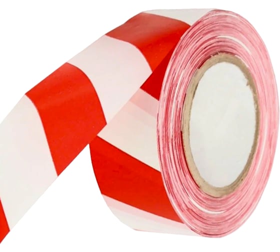 Лента оградительная Аласта ЛО-250 (бело/красная) 250 п.м*75 мм*35мкм ЛОБК250-75-35 1