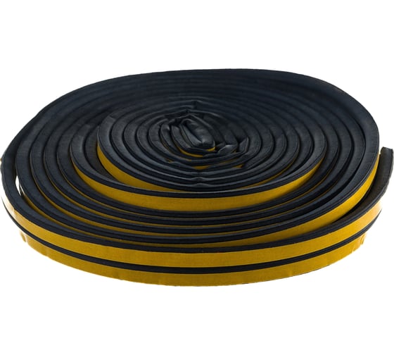 Самоклеящийся уплотнитель ZOOM Classic D (9х7.5 мм; черный; 10 м) 02-2-4-153