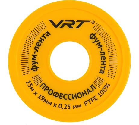 ФУМ лента для газа VRT 19 мм х 0,25 мм х 15 м 530756