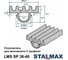 Уплотнитель STALMAX LMS SP 38-40 для монтажного С-образного профиля шириной 38-40 мм (арт. 10545) резина (уп. 1 шт (30 метров)) 10545-023 7