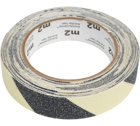 Противоскользящая фотолюминесцентная лента Mehlhose GmbH бело-черный цвет, 25 мм х 6 м M1XR025060 1