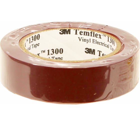 ПВХ Изолента 3М Temflex 1300, коричневая, рулон 19 мм x 20 м 7100080348