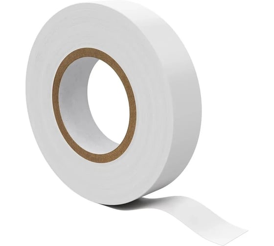 Изоляционная лента Hundle ширина 19мм, длина 20м, белая, Коробка (250 рул) PVCT105M19-20-0.11-WHT 1