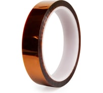 Клейкая термолента полиимидная 20 мм х 33 м 250°С коричневая Vell 1396319