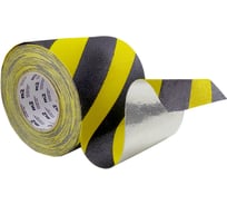 Противоскользящая лента Mehlhose GmbH цвет тип Формуемый (на алюминиевой основе для неровной поверхности) среднее зерно 60 Grit цвет черно-желтый износостойкость 1 млн шагов 75 мм х 18,3 м M2WR075183