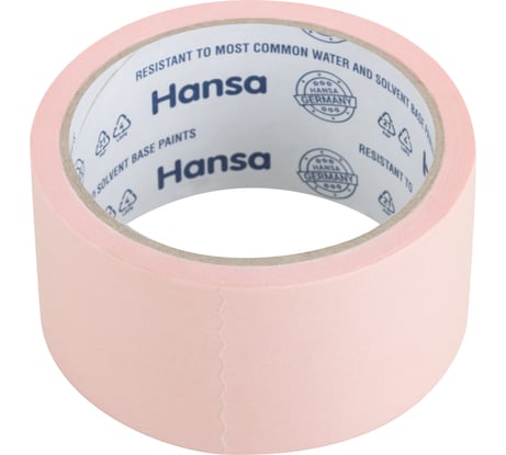Малярная лента из японской бумаги HANSA Washi для деликатных поверхностей, розовая, 48 мм 25 м 702548
