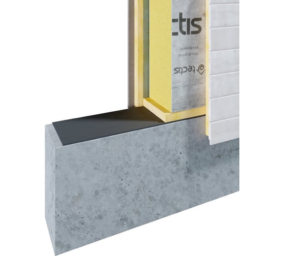 Цокольная лента Tectis Foundation Tape 6 мм/200мм 50 м (в местах примыканий фундамента) 06948