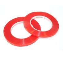 Скотч двусторонний Amperin прозрачный 3M с красной защитной лентой ширина 3мм 25м 057800