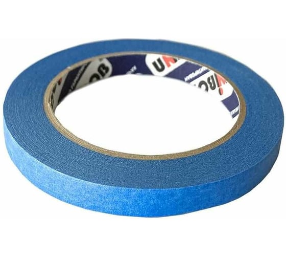 Клейкая лента Unibob малярная для имитации кирпичной кладки 10мм х 40м UNIBOB (синяя) (инд. упаковка) 93764 1