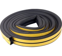 Уплотнитель самоклеящийся Sila D-профиль, 6м, 12Х10 мм, черный SILADBL12Х10