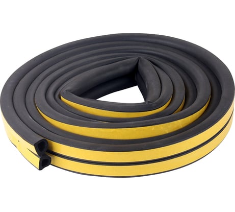 Уплотнитель самоклеящийся Sila D-профиль, 6м, 12Х10 мм, черный SILADBL12Х10