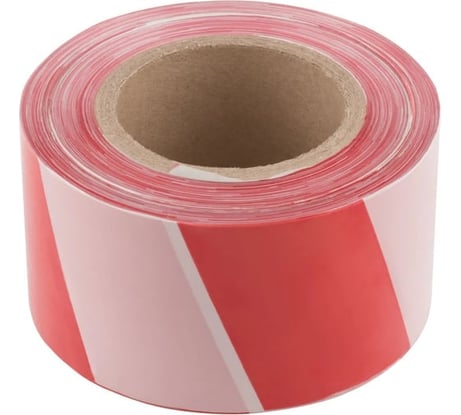 Лента сигнальная КУРС (красно-белая) 50 мм х 200 м 11856