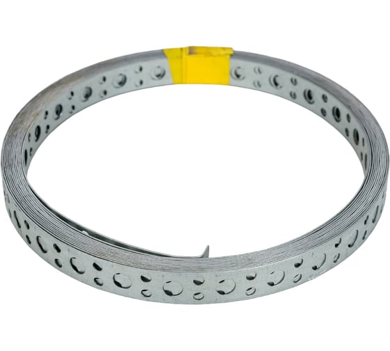 Лента монтажная Стройметиз 0,55x12 прямая 20 м цинк этикетка 45200391