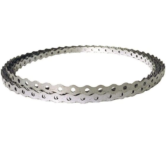 Лента монтажная Стройметиз 0,55x12 волна 20 м цинк этикетка 45300191