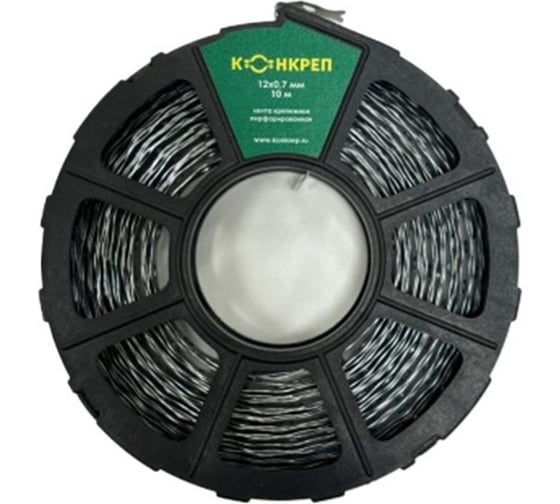 Монтажная лента КОНКРЕП волнообразная, 12x0,7мм бокс 10м R (оцинк.) 0835012R