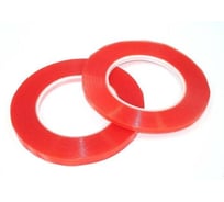 Скотч двусторонний Amperin прозрачный 3M с красной защитной лентой ширина 2мм 50м 057740