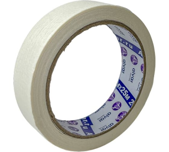 Малярная клейкая лента Alvar 25мм, 25м, белая (комплект из 5 штук) AL-MT2525_5