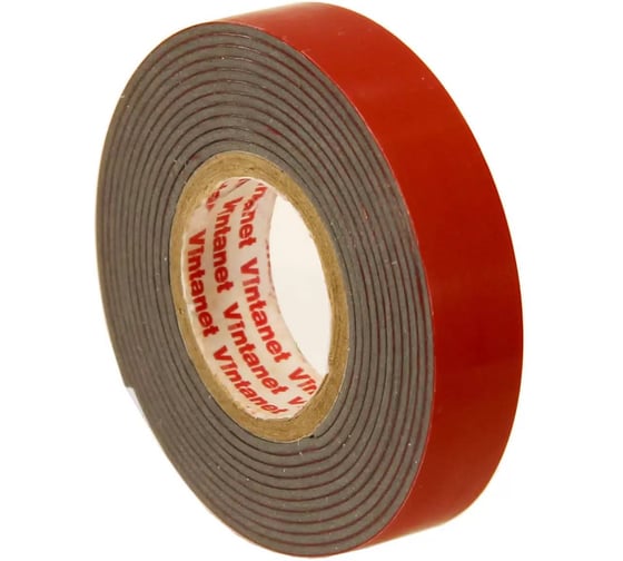 Лента акриловая Vintanet EXTREME FIX, цвет черный, 19 мм x 4 м (РОЗ упаковка) FIXEXT19X4