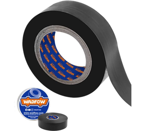 Изолента WADFOW черная 19ммх20м 10/100 WPN2001